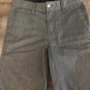 Volcom Youth Size 7X Charcoal Gray Grey NWT Chino Shorts